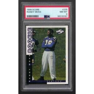 Randy Moss RC PSA 8 - 1998 Score #235 Minnesota Vikings HOF Rookie